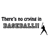 VWAQ There's No Crying in Baseball Sports Vinyl Wall art Decal - VWAQ Vinyl Wall Art Quotes and Prints