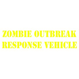 VWAQ Zombie Outbreak Response Vehicle Window Decal,- Die Cut Vinyl Sticker - VWAQ Vinyl Wall Art Quotes and Prints