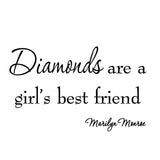 VWAQ Diamonds Are a Girl's Best Friend Marilyn Monroe Vinyl Wall Decal - VWAQ Vinyl Wall Art Quotes and Prints