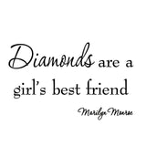 VWAQ Diamonds Are a Girl's Best Friend Marilyn Monroe Vinyl Wall Decal - VWAQ Vinyl Wall Art Quotes and Prints