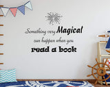 VWAQ Something Very Magical Can Happen When You Read A Book Classroom Reading Wall Decals - VWAQ Vinyl Wall Art Quotes and Prints