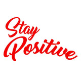 VWAQ Stay Positive Vinyl Wall Decal, Uplifting Positivity Wall Decor -18120 - VWAQ Vinyl Wall Art Quotes and Prints