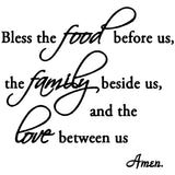 VWAQ Bless the Food Before Us, the Family Beside Us Wall Quotes Decal - VWAQ Vinyl Wall Art Quotes and Prints