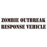 VWAQ Zombie Outbreak Response Vehicle Window Decal,- Die Cut Vinyl Sticker - VWAQ Vinyl Wall Art Quotes and Prints