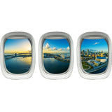 VWAQ Miami Wall Sticker Art For Bedroom - Airplane Window Skyline Decals Decor -PPW32 - VWAQ Vinyl Wall Art Quotes and Prints