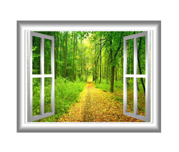3D Forest Wall Decals Outdoors Wall Decor Peel and Stick Mural | VWAQ