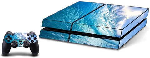 VWAQ Game Skins for PS4 and Controller Skin Ocean Blue Wave Design - PGC9 - VWAQ Vinyl Wall Art Quotes and Prints