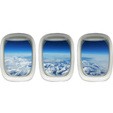 VWAQ Plane Window Decals Snowy Mountains Airplane Window Seat View - PPW2 - VWAQ Vinyl Wall Art Quotes and Prints