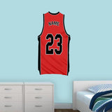 Custom Basketball Jersey Removable Wall Decal Personalized Name and Number - BB5
