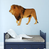 VWAQ Lion Wall Art Sticker Decal African Animal Wall Decor Peel And Stick Mural