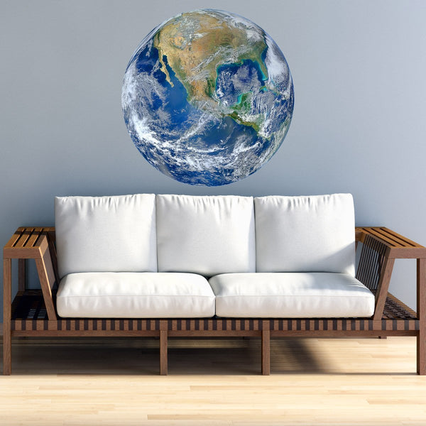 VWAQ 3D Globe Wall Decal - Earth Vinyl Sticker, Planet Earth Wall Art - PAS26 - VWAQ Vinyl Wall Art Quotes and Prints