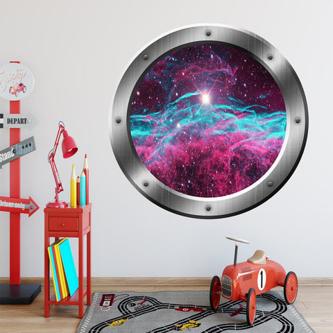 Space Porthole, Milky Way Wall Decal, Universe Wall Stickers - VWAQ Vinyl Wall Art Quotes and Prints