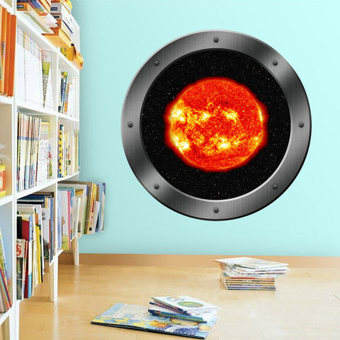 Sun Window Clings, Space Star Wall Decal - Solar System For Kids Room - VWAQ Vinyl Wall Art Quotes and Prints