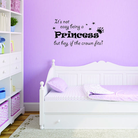 VWAQ It's Not Easy Being a Princess Wall Decal - VWAQ Vinyl Wall Art Quotes and Prints