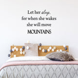 VWAQ Let Her Sleep, For When She Wakes Vinyl Wall Decal