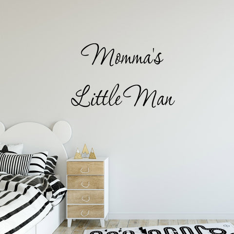 VWAQ Momma's Little Man Vinyl Wall Decal - VWAQ Vinyl Wall Art Quotes and Prints