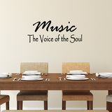 VWAQ Music Is The Voice of the Soul Vinyl Wall Decal - VWAQ Vinyl Wall Art Quotes and Prints