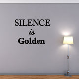 VWAQ Silence is Golden Wall Quotes Decals - VWAQ Vinyl Wall Art Quotes and Prints