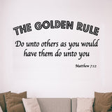 VWAQ The Golden Rule Do Unto Others Matthew 7:12 Bible Vinyl Wall Decal - VWAQ Vinyl Wall Art Quotes and Prints