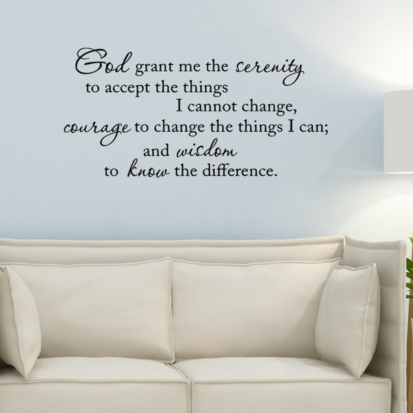 Serenity Prayer Wall Decal