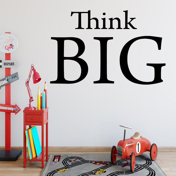 VWAQ Think BIG Inspirational Positive Thinking Vinyl Wall art Decal