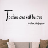 VWAQ To Thine Own Self Be True, William Shakespeare Vinyl Wall Decal - VWAQ Vinyl Wall Art Quotes and Prints