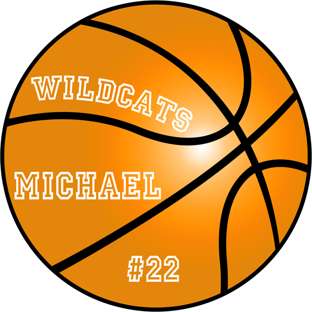 Buy Peel and Stick Personalized Name Basketball Vinyl Wall Decal VWAQ