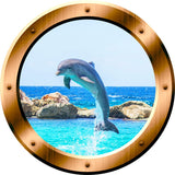 VWAQ Dolphin Porthole Decal
