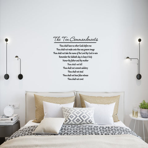 10 Commandments Wall Decal Bible Verse Ten Commandments Wall Art - VWAQ Vinyl Wall Art Quotes and Prints