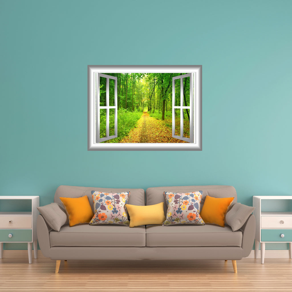 3D Forest Wall Decals Outdoors Wall Decor Peel and Stick Mural | VWAQ