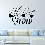 VWAQ Let Love Grow Family Quotes Wall Decal - VWAQ Vinyl Wall Art Quotes and Prints