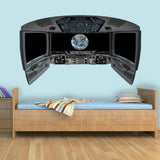 VWAQ Spaceship Cockpit Wall Mural - Earth Window Sticker - CP7 - VWAQ Vinyl Wall Art Quotes and Prints