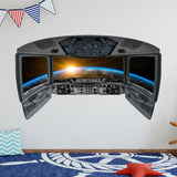 VWAQ Spaceship Cockpit Wall Decal - Outer Space Window Stickers - CP8 - VWAQ Vinyl Wall Art Quotes and Prints