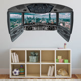 Airplane Cockpit Wall Decal Mural 