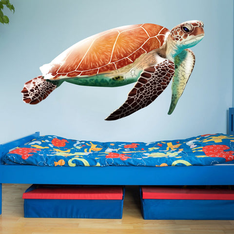 VWAQ Sea Turtle Vinyl Wall Sticker Decal for Kids Rooms | Ocean Theme Decor - NA04 - VWAQ Vinyl Wall Art Quotes and Prints