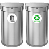 VWAQ Recycle and Trash Logo Sticker - Set of 6 Decals for Trash Can Recycling Bin - PAS29 - VWAQ Vinyl Wall Art Quotes and Prints
