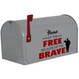 VWAQ Home of The Free Because of The Brave Decal for Mailbox Patriotic Decorations - VWAQ Vinyl Wall Art Quotes and Prints