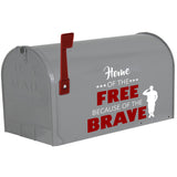 VWAQ Home of The Free Because of The Brave Decal for Mailbox Patriotic Decorations - VWAQ Vinyl Wall Art Quotes and Prints