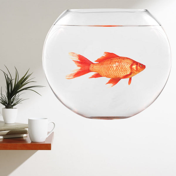 VWAQ Goldfish Fishbowl Wall Stickers - Funny Vinyl Decals Humorous Art Decor - FWP7 - VWAQ Vinyl Wall Art Quotes and Prints