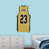Custom Basketball Jersey Removable Wall Decal Personalized Name and Number - BB5 - VWAQ Vinyl Wall Art Quotes and Prints