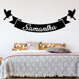 VWAQ Wall Decal Custom Name - Birds Vinyl Wall Art - Personalized Name Decor - CS7 - VWAQ Vinyl Wall Art Quotes and Prints