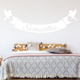 VWAQ Wall Decal Custom Name - Birds Vinyl Wall Art - Personalized Name Decor - CS7 - VWAQ Vinyl Wall Art Quotes and Prints