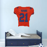 Custom Football Jersey Removable Wall Decal Personalized Name and Number - FB5 - VWAQ Vinyl Wall Art Quotes and Prints