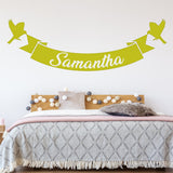 VWAQ Wall Decal Custom Name - Birds Vinyl Wall Art - Personalized Name Decor - CS7 - VWAQ Vinyl Wall Art Quotes and Prints