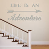 VWAQ Life is an Adventure Vinyl Wall Decal - Adventurer Wall Art Decor - VWAQ Vinyl Wall Art Quotes and Prints
