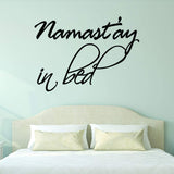 VWAQ Namastay in Bed Bedroom Wall Quotes Decal
