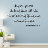 VWAQ May You Experience The Love of Christ Bible Wall Quotes Decal
