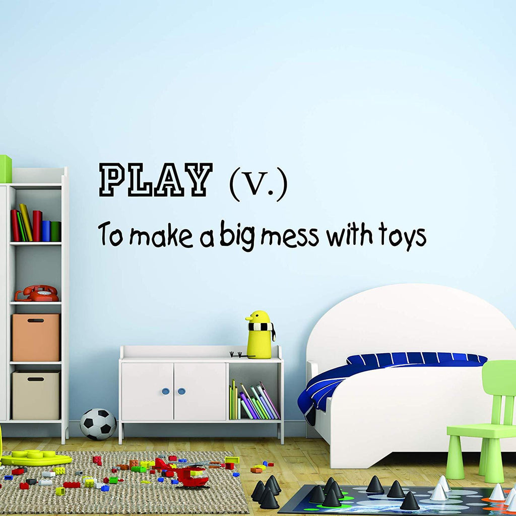 PLAY Wall Decal, Playroom Wall Decal