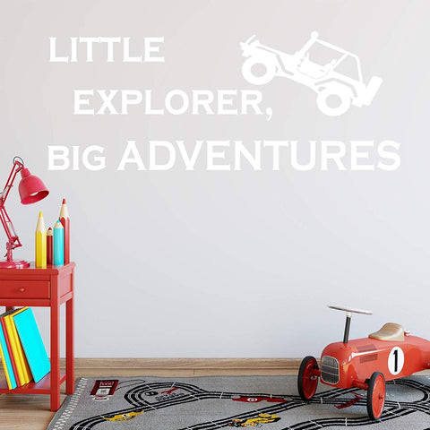 VWAQ Little Explorer, Big Adventures Kids Bedroom Wall Quotes Decal - VWAQ Vinyl Wall Art Quotes and Prints
