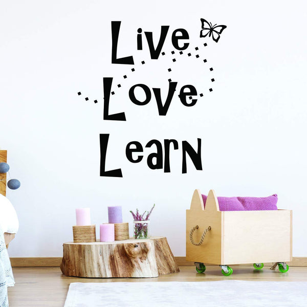 VWAQ Live Love Learn Educational Wall Quotes Decal